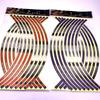 16Pcs 17"18" Strips Motorcycle Wheel Stickers Car Reflective Rim Tape Motorbike Bicycle Auto Decals Universal for Honda