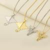 Nidin New Trendy Fish/Ox Head Shape Charms Pendant Necklace For Women Copper Inlaid Cubic Zirconia Punk DIY Jewelry Accessories