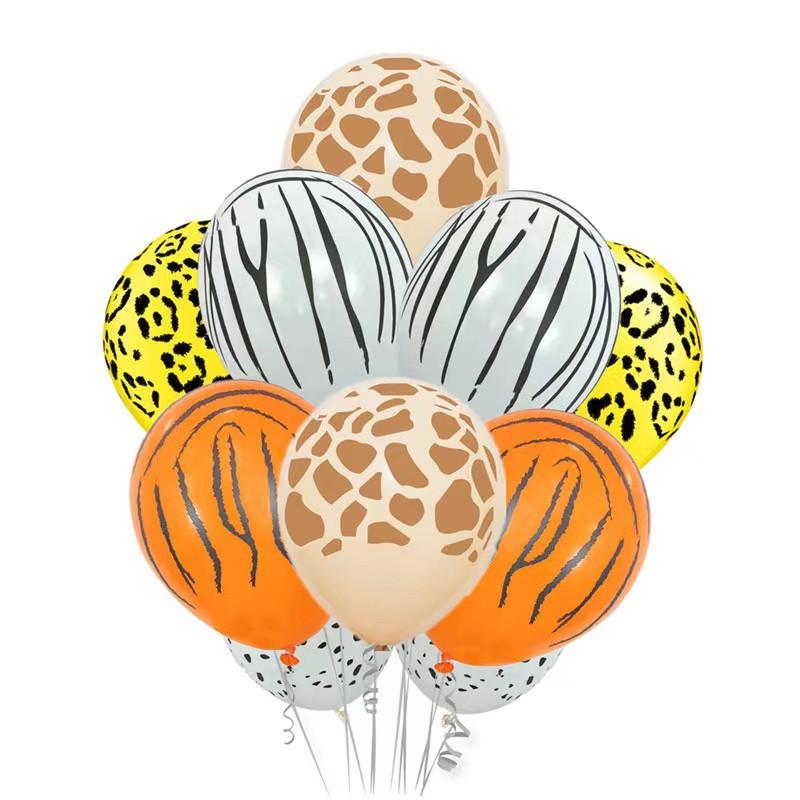 Forest Animal Theme Balloon Set, Baby Birthday Party Decoration Balloon Photo Props 10 Packs