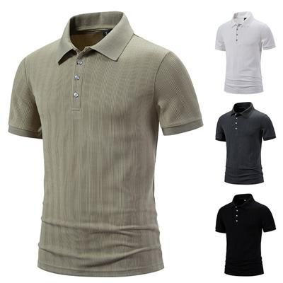 Ανδρικό Casual Πόλο κοντομάνικο Μονόχρωμο T-Shirt Διακοπές Διακοπές Παραλία Μόδα