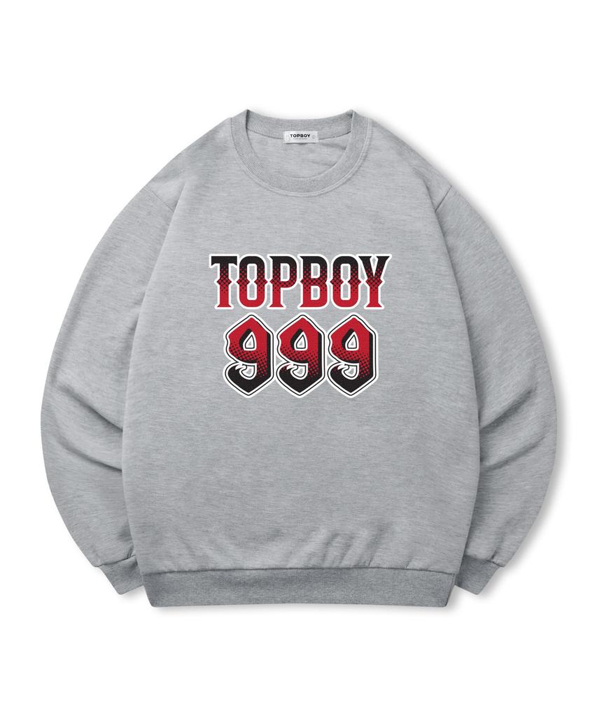 TOPBOY [Non-Fleece Or Fleece-Lined] 999 Dot Number Print Sweatshirt (Type B)
