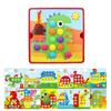 Cute Mushroom Nail Puzzle Toy 3D Color Matching Puzzles Lovely Early Education Toy  Children Gift