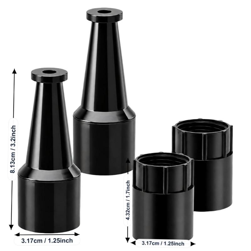 Pipe Boring Tool Adapter Set with Tapered Guide Tips and Threaded Couplers, 2 Sets for Guiding Water Pipe or Cable Through Soft Soil