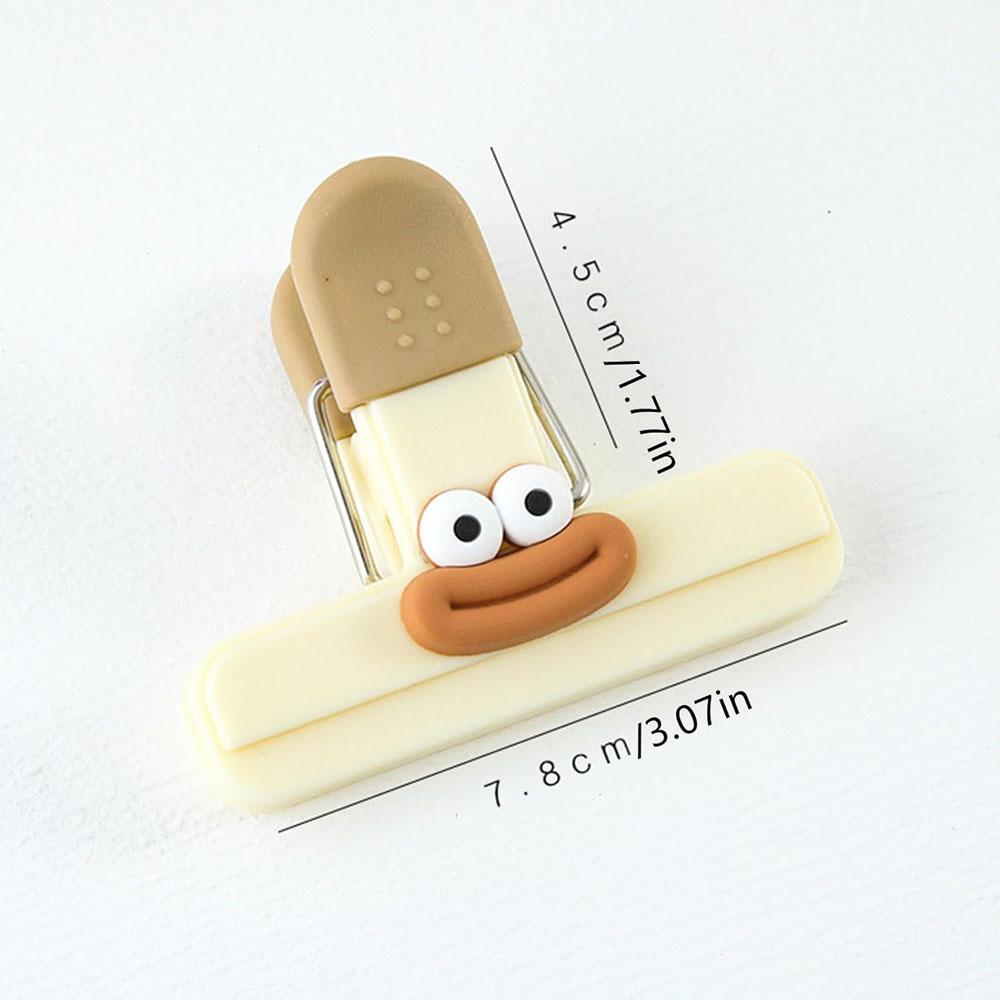 

Cute Face Bag Sealing Clip Food Snack Clip Kitchen Tools Decorative Small Clip Refrigerator Plastic Food Bag Storage