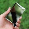 1Pcs Mini Compact Makeup Mirror with PU Leather Shatter Proof Pocket Mirror Portable Travel Stainless Steel Cosmetic Hand Mirror