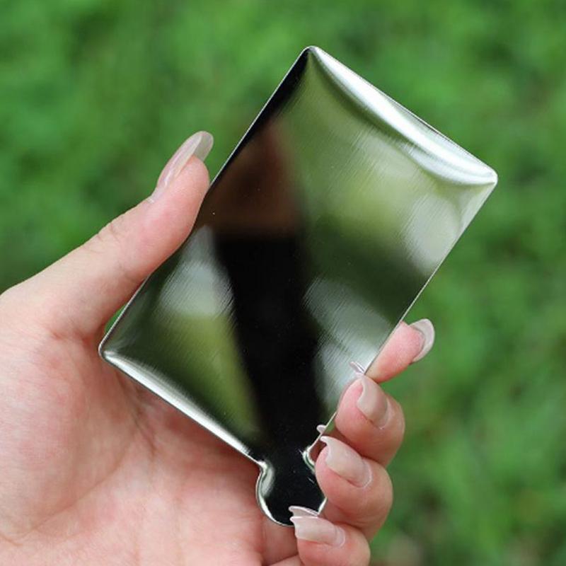 1Pcs Mini Compact Makeup Mirror with PU Leather Shatter Proof Pocket Mirror Portable Travel Stainless Steel Cosmetic Hand Mirror
