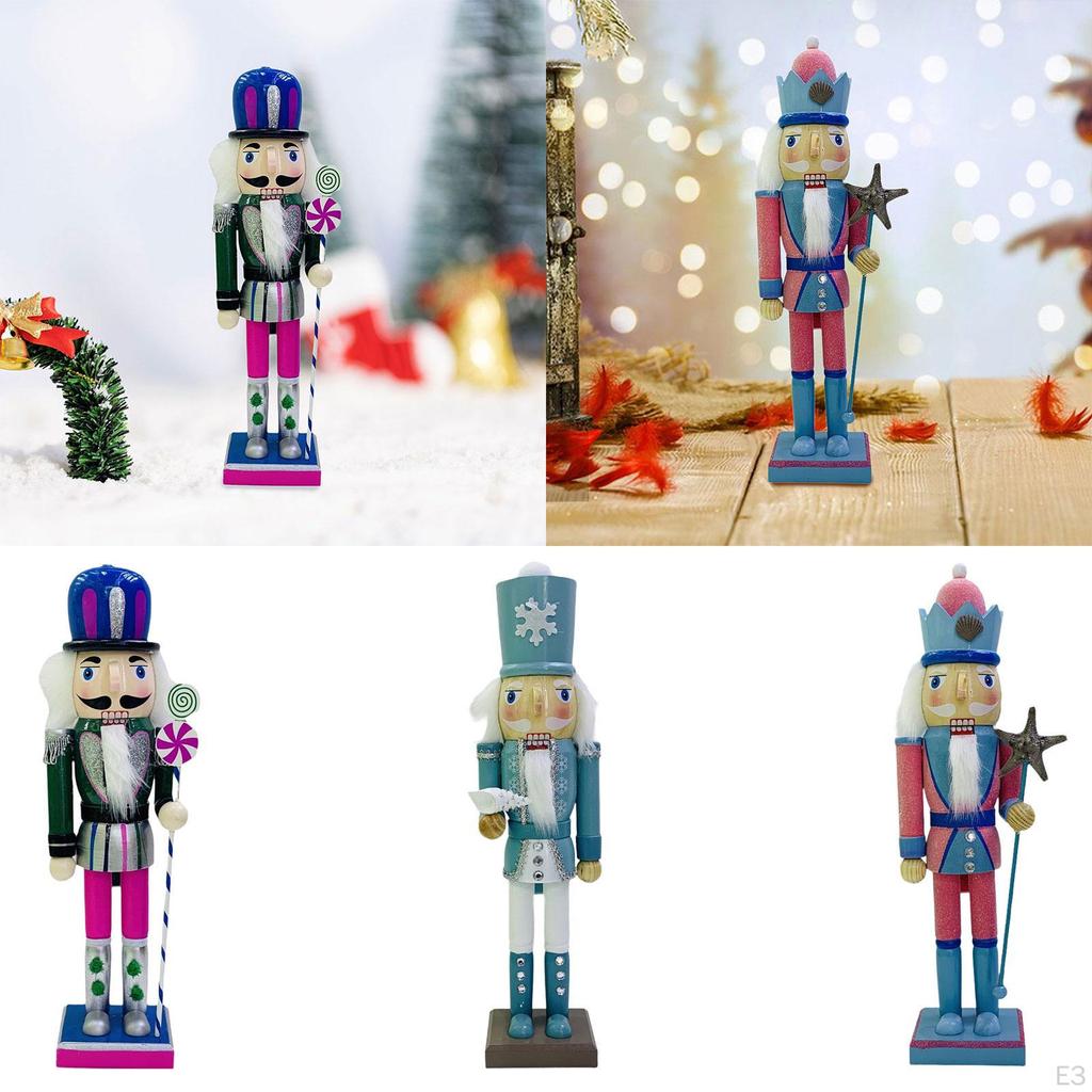 Weihnachts-Nussknacker-Figur Dekorationen Handwerk Sammlerstücke Figuren Feiertag