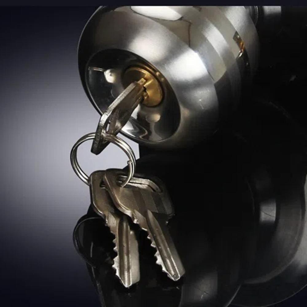 With Key Door Knob Set Round Ball Round Door Knobs Quality Bathroom Handle Lock  Living Rooms
