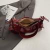 Portable Y2K Retro Shoulder Bag Bow Tie Cloth Armpit Bag Fashion Handbag Vintage Underarm Bag Shopping