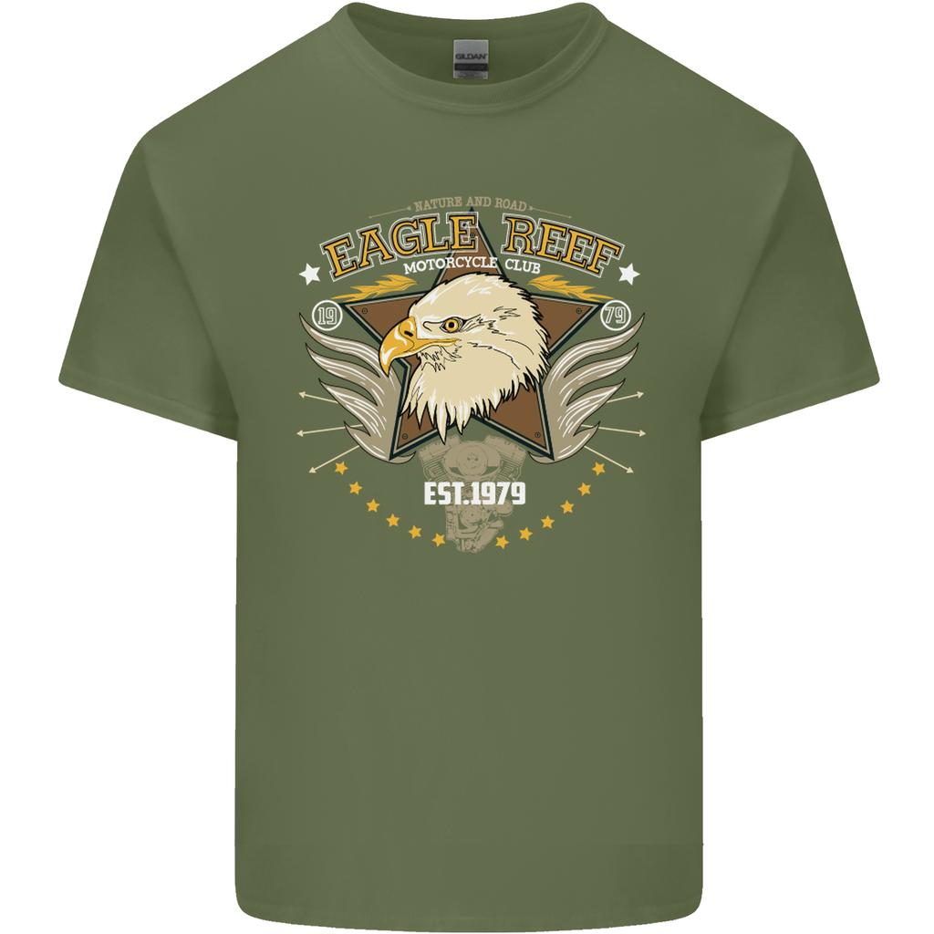 Eagle Reef Motorcycle Motorbike Biker Unisexs Light Cotton TShirt
