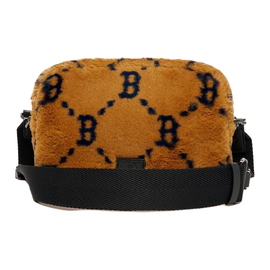 New MLB Monogram Collection Polyester Camera Bag Shoulder Bag Crossbody Bag Regular Unisex Brown 3ACRM1026-43BRD