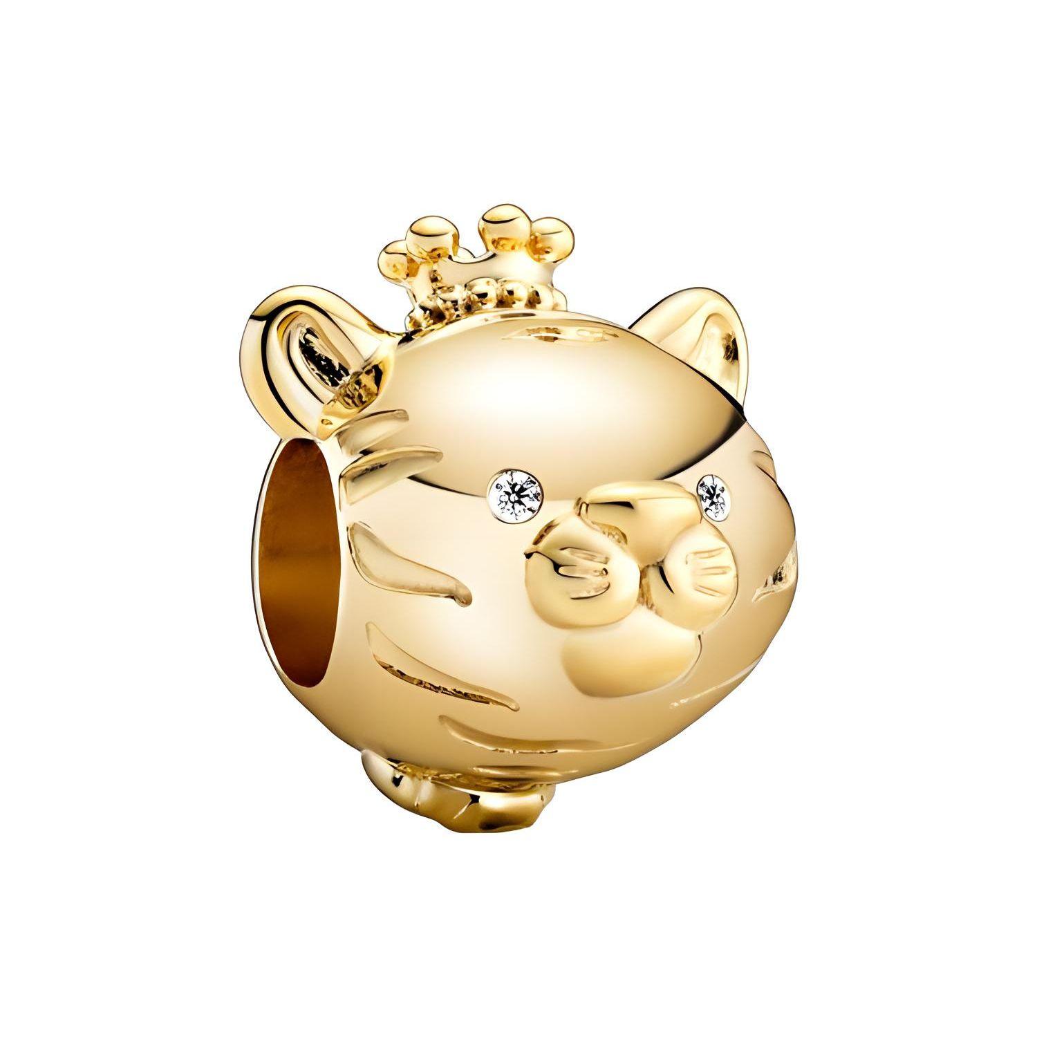 Pandora Moments Exquisite Shining Tiger Jewelry Accessories Women Accessories Gold 768594C01 Gold,F