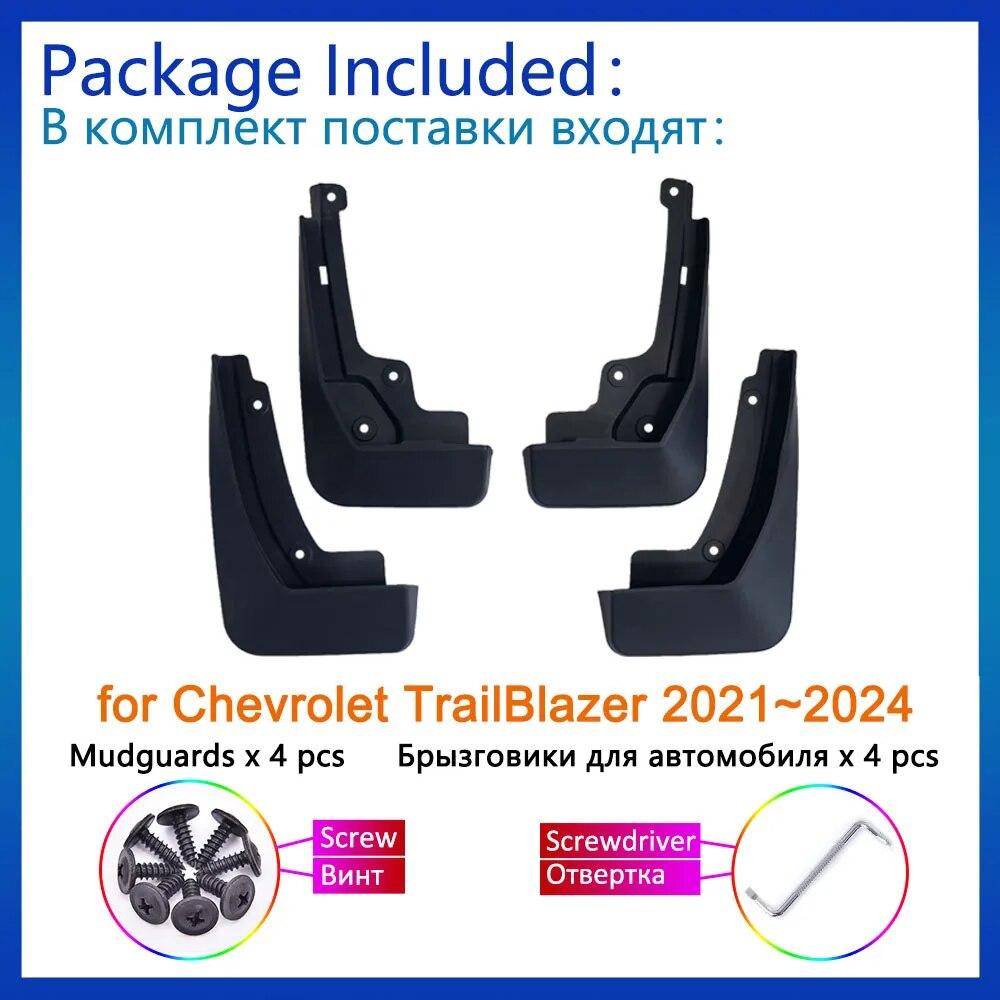 4x for Chevrolet TrailBlazer  2022 2023 2024 MudFlaps Mudguards Splash Guards Fender Flare Front Rear Wheels Car Accessories
