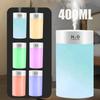 400ML USB Ultrasonic Air Humidifier Essential Oil Diffuser for Home Car Mute Mist Maker Water Diffuser with Romantic Light