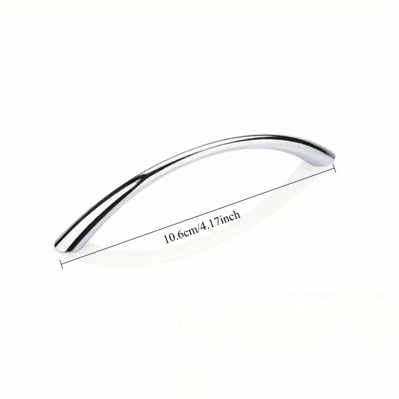 

4 Pcs/Set Curved Handles Wardrobe Cabinet Pull Handles Drawer Knobs Zinc Alloy Cupboard Door Handle Furniture Fitting Home Hardware серебряный