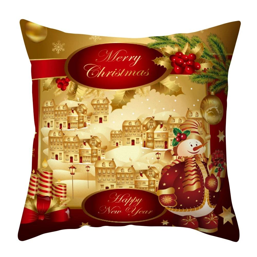 Weihnachts-Themed Kissenbezüge Auto Ornamente Büro Santa Claus Wohnzimmer Sofa Hause Kissenbezüge