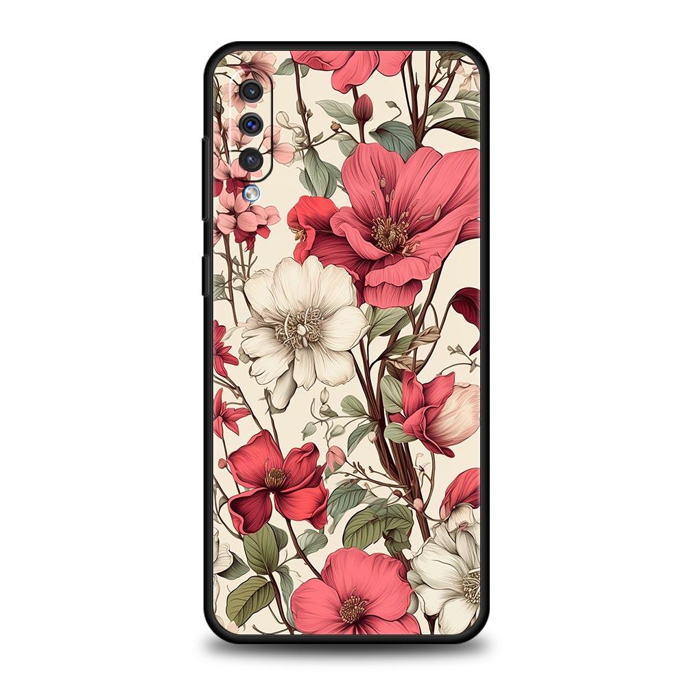 Oil Painting Flowers Pattern Design Phone Case for Samsung Galaxy A56 A36 A26 A16 A34 A24 A42 A22 A20 A12 A40 A10 Soft TPU Cover