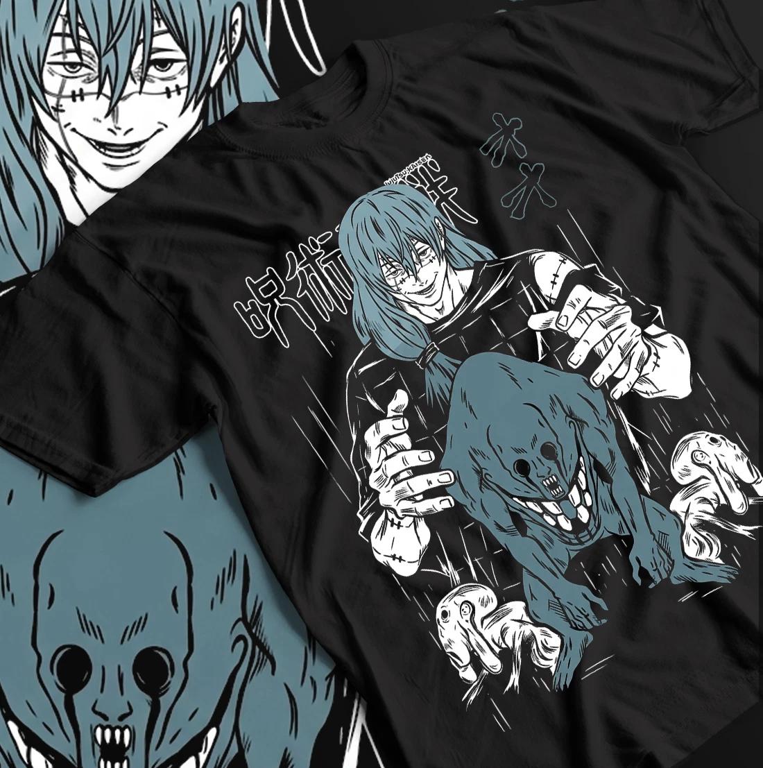 Mahito T-Shirt Jujutsu Kaisen Gojo Girl Anime Horror Manga Black Shirt All Size. XL