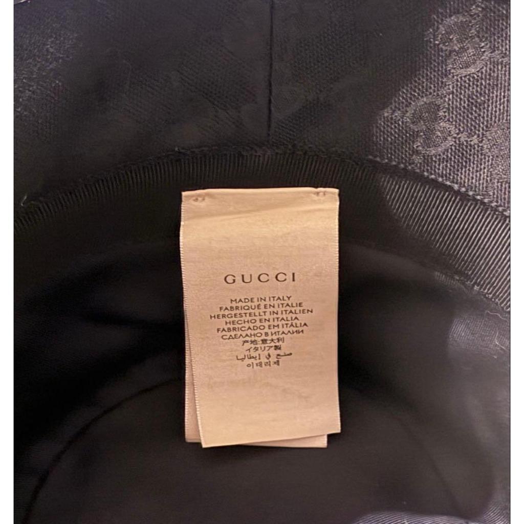Used GUCCI GG Canvas Bucket Hat Black