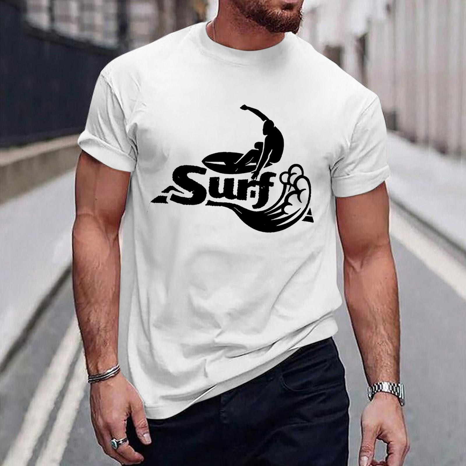 

Мужские футболки с графическим текстом Pool3D печать Уличная повседневная одежда с короткими рукавами и принтом Базовая одежда XL белый