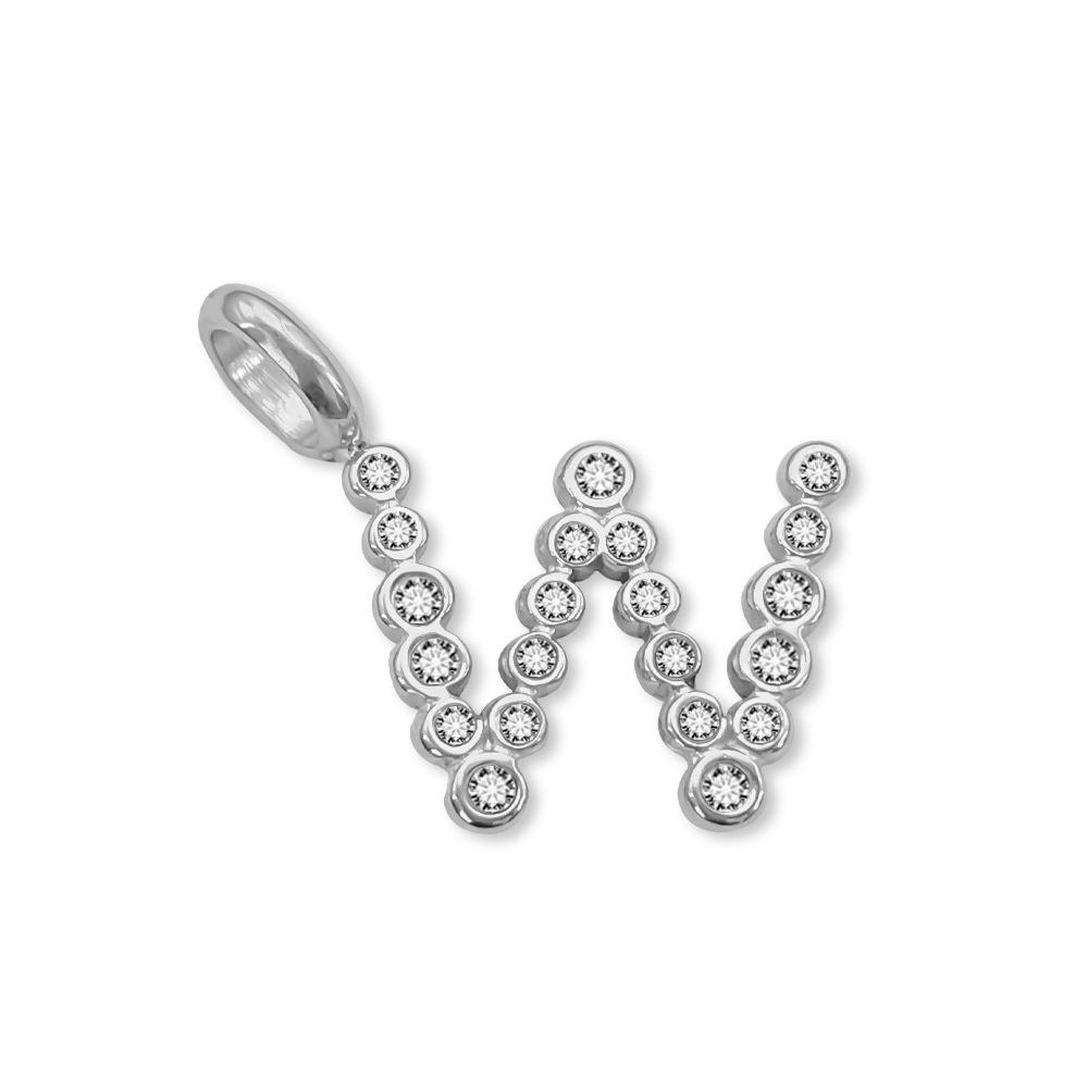 Chihang Fashion English Letter Zirconia Pendant Necklace - DIY 26 Letter Accessories