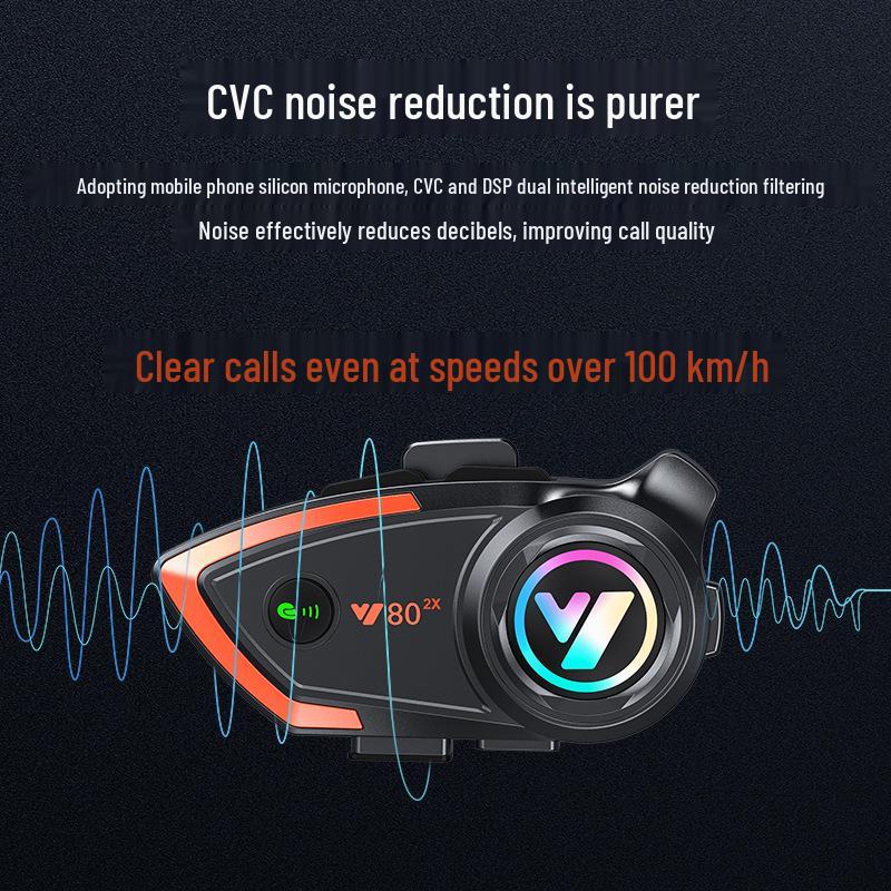 

Bluetooth Intercom Helmet with Built-in Wireless Headset Y80 Y80 2X Soft Mic чёрный