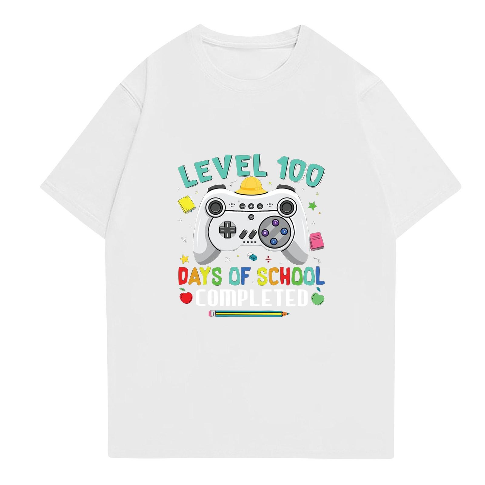 

Женская летняя модная повседневная блузка с коротким рукавом и принтом R-образным вырезом L белый