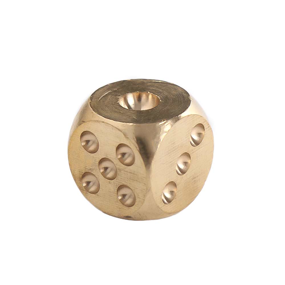 1PCS 13mm/15mm Metal Solid Dice Hand Polished Brass Dice Pure Color Playing Game Tool Bar Supplies