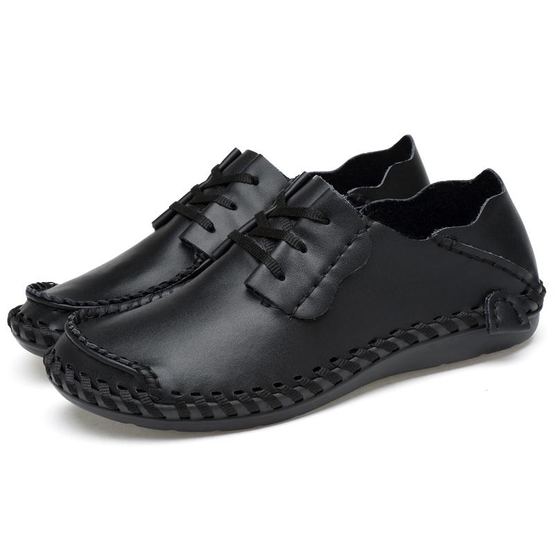 Fashion Fashion Casual Shoes for Men PU Leather Loafers Men Platform Slip-on Flats Outdoor Man Driving Shoe Lightweight Leisure Sneakers