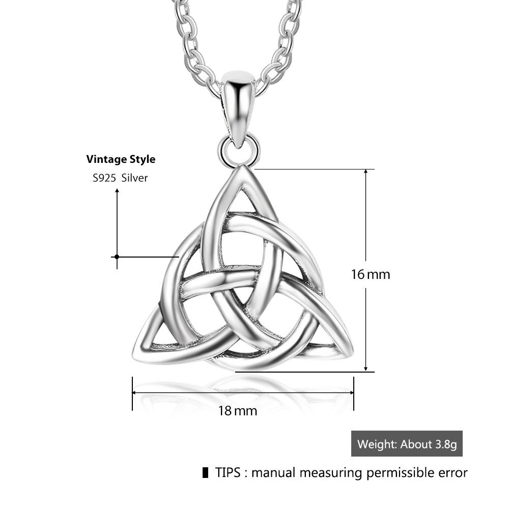 Sterlingsilber Vintage Hexenknoten Anhänger Halskette Keltischer Knoten Kreuz Glücksknoten Halskette Amulett Schmuck Geschenk