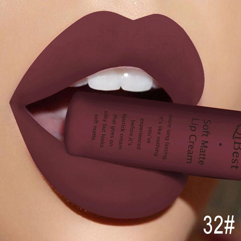 Long Lasting Liquid Lipstick in A Waterproof Matte End, Featuring A Dark Red Black, Perfect for Women'S Makeup, Including Lip Gloss and Lip Tint