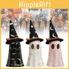Three Color Ghost Resin Decorations Featuring Witch Hats For Spooky Halloween Parties