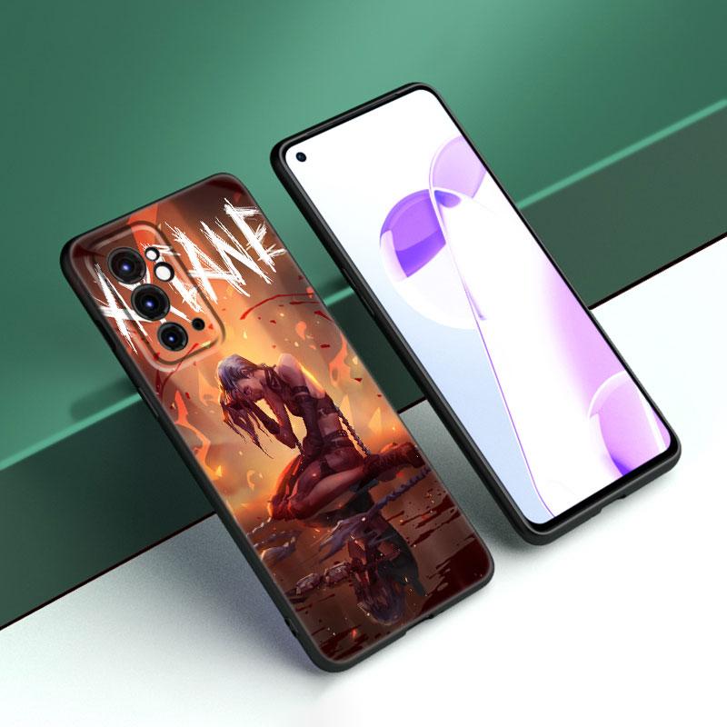 Arcane Jinx Anime Black Silicone Phone Case For OnePlus 9 10 11 12 ACE 2V Pro 9RT 10T 10R Nord CE 2 3 Lite N10 N20 N30 5G