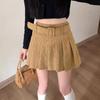 Damen Plus Size Vintage Cord High-Waist Falten Bodycon Rock für Herbst