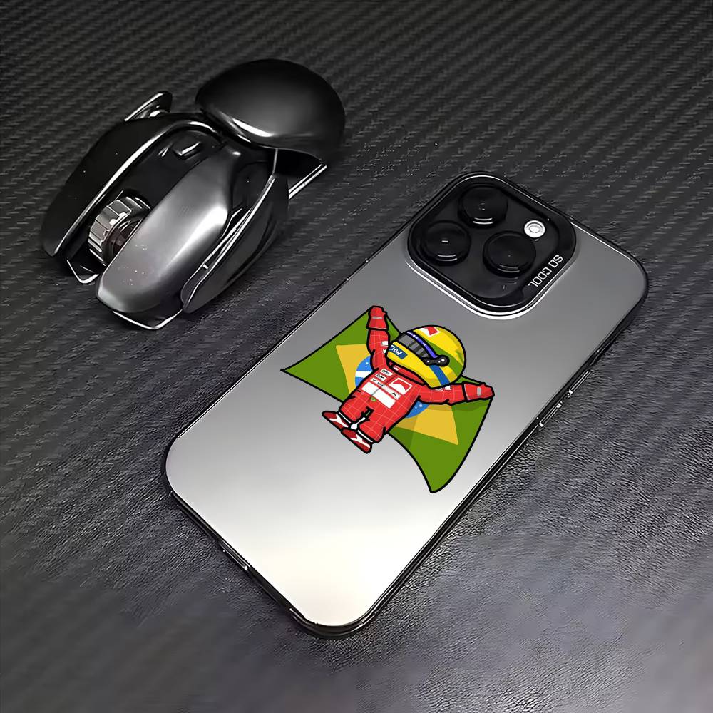

A-Ayrton S-Senna Helmet Phone Case For iPhone 17,16,15,14,13,12,11 Plus,Pro Max,Colored Silver Phone Case iPhone16se4