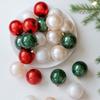 24pcs/set 6cm Christmas Hanging Ball Shatterproof Colorful Christmas Baubles Plastic Electroplated Xmas Tree Ornaments