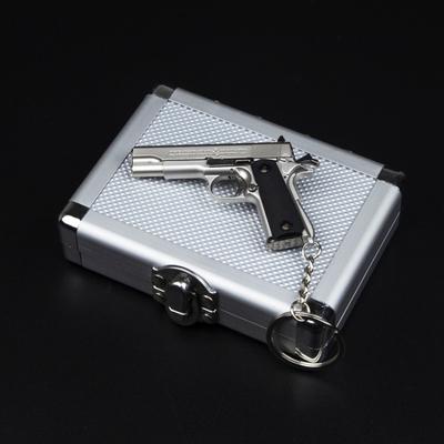 1:3 Metal Altın M1911 Colt Oyuncak Tabanca Modeli Mini Anahtarlık Gerçek Görünümlü Koleksiyon Pubg Aksesuarı Doğum Günü Süsü Noel Hediyesi Kılıflı