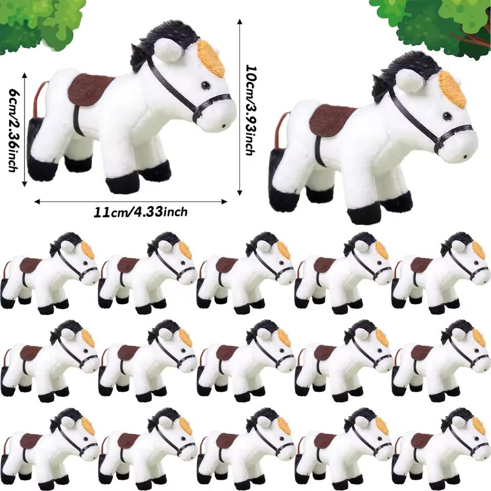 

12-48Pack Horse Stuffed Animal Bulk Horse Toys Horse Plush Adopt A Horse Party Favor Stuffed Horse Mini Plush for Birthday Party 12 Pack