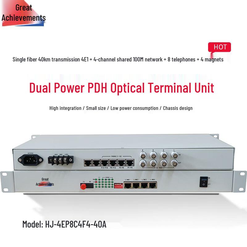 Hongji HJ-4EP8C4F4 Multi-Service Optical Transceiver