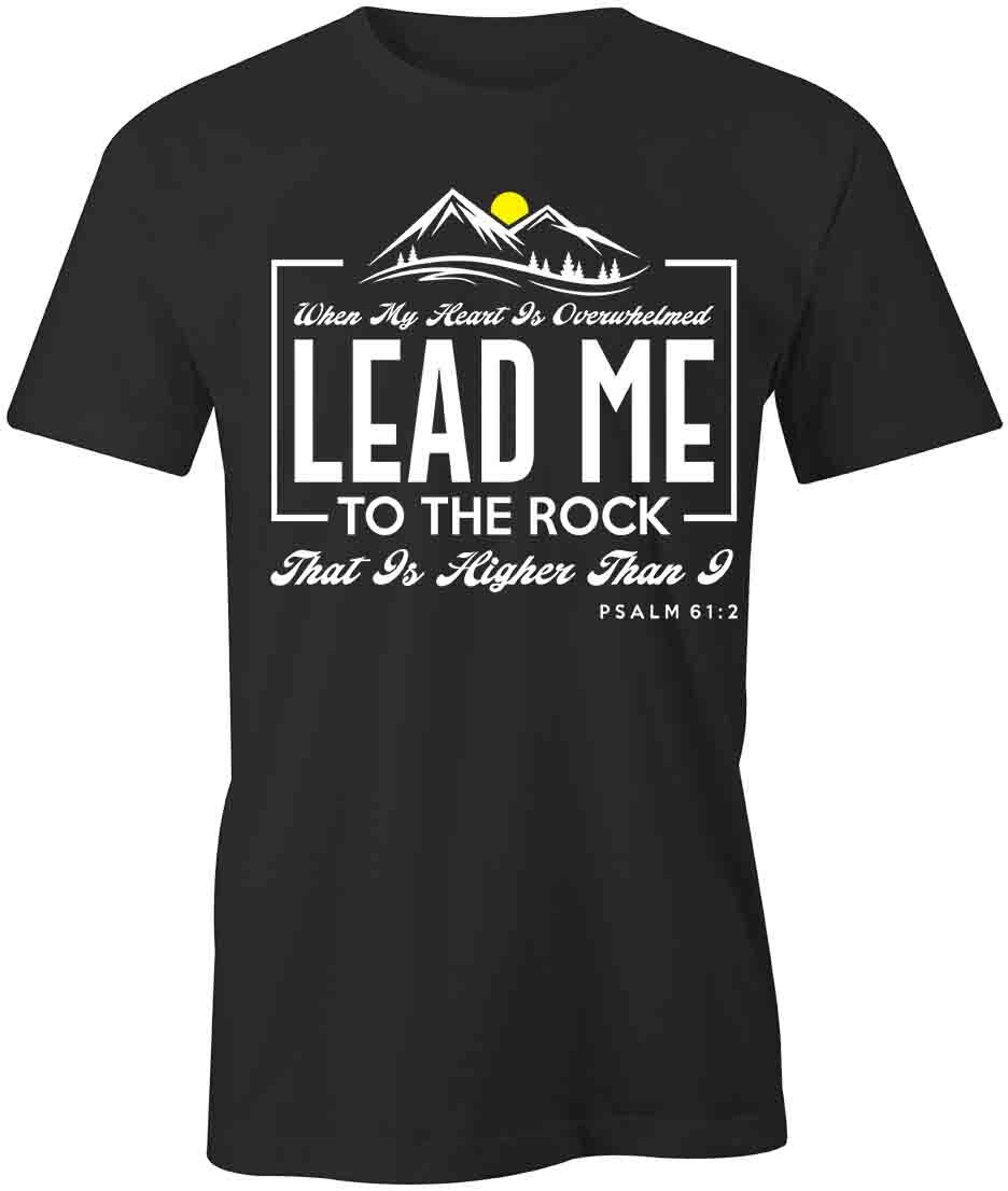 LEAD ME TO THE ROCK TShirt Tee Short-Sleeved Cotton CLOTHING CHRISTIAN S1BSA87 XXXXL