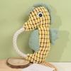 Pet Toy Seahorse Design Dog Boredom Buster Toy with Built-In Rattle Tug-of-War Teeth Cleaning Interactive Dog Toy