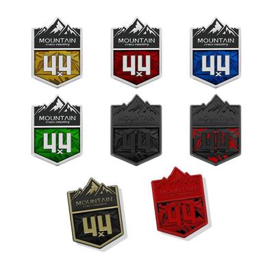 Car Mountain 4X4 Off-road Badges Emblem Metal Stickers Decals Grille Decor For Wrangler Compass Grand Cherokee Patriot