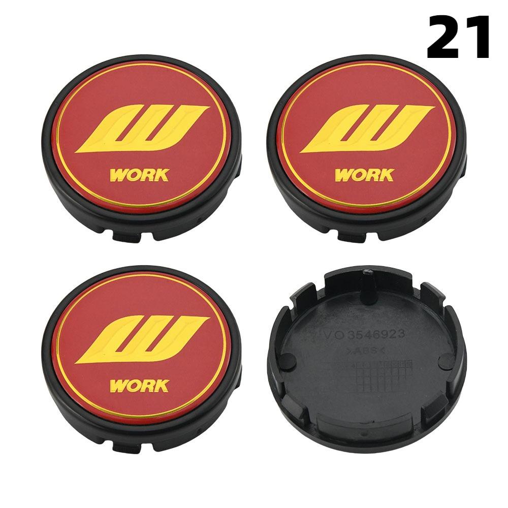 

4PCS OD 64MM / ID 61MM Cap For Rims WORK EMOTION EQUIP VS Emblem Wheel Center Cap Sport Car Logo Wheel Cover Hub caps Volvo