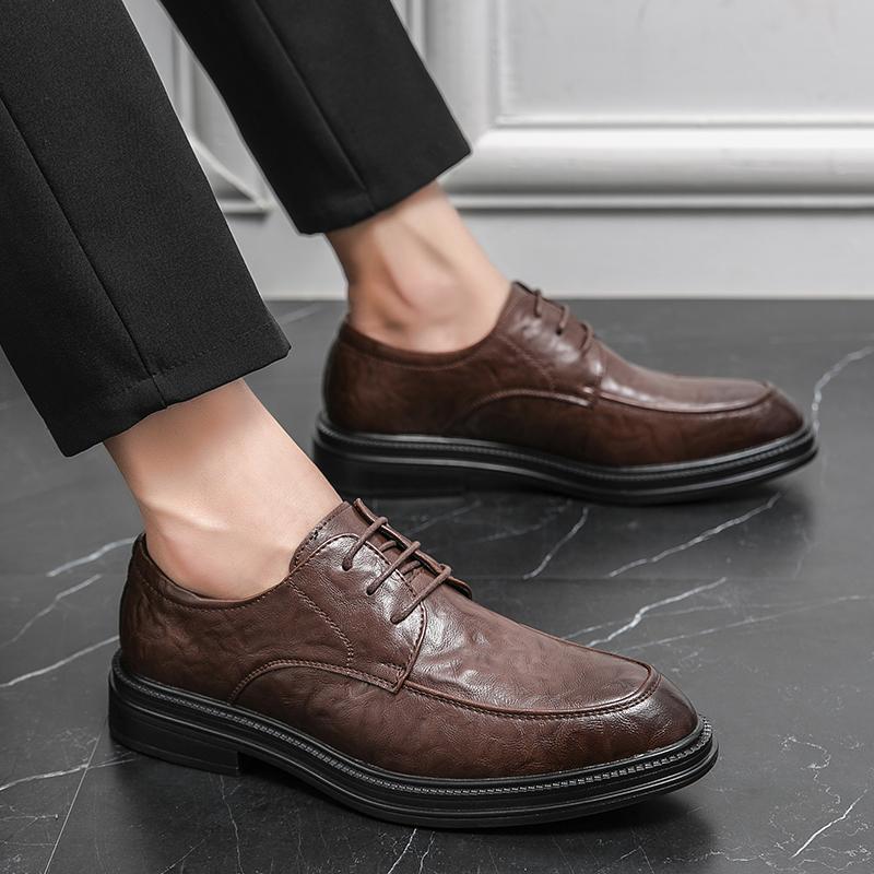 Hot Sale Casual Leather Shoes for Men Anti-Slip Outdoor Oxford Shoes Classic Sneakers New Fashion Leisure Man Formal Dress Shoes