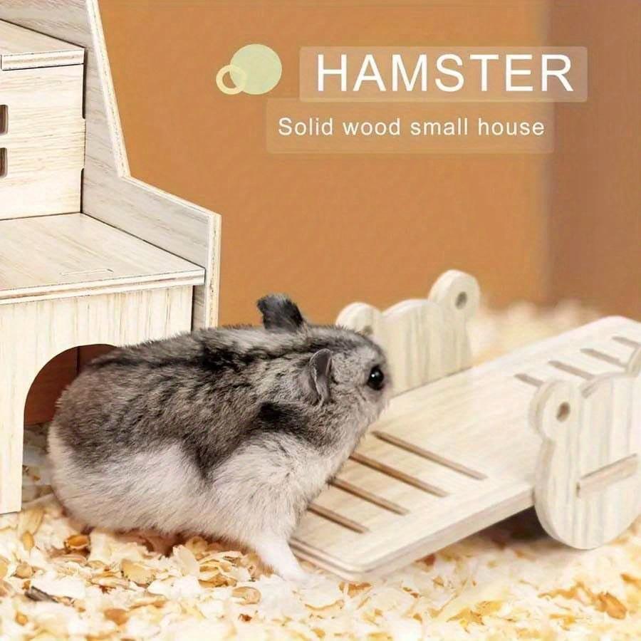 1pc Hamster Toys, Hiding House Swing Seesaw Training Toys, Suitable For Gerbils, Mice, Dwarf Hamsters