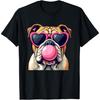 Bulldogs Preppy Mascot Bulldogs Blowing Bubble Girly Mama T-Shirt
