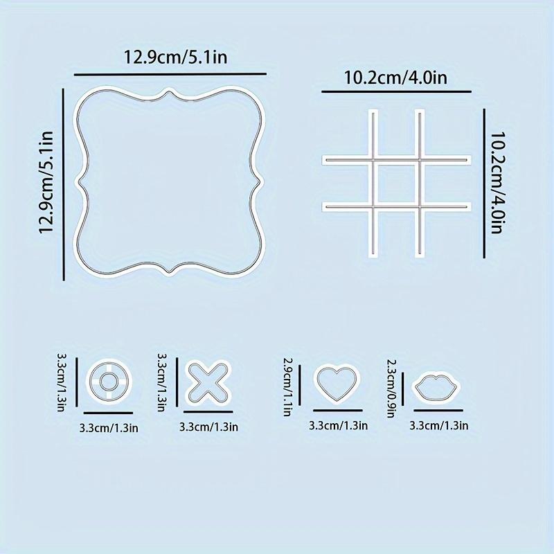 Day Valentine'S Tic Tac Toe Mold Casting Mold Heartt Lip For Diy Crafts Cookie Cutter Kids Adult Table Game Family Board Games
