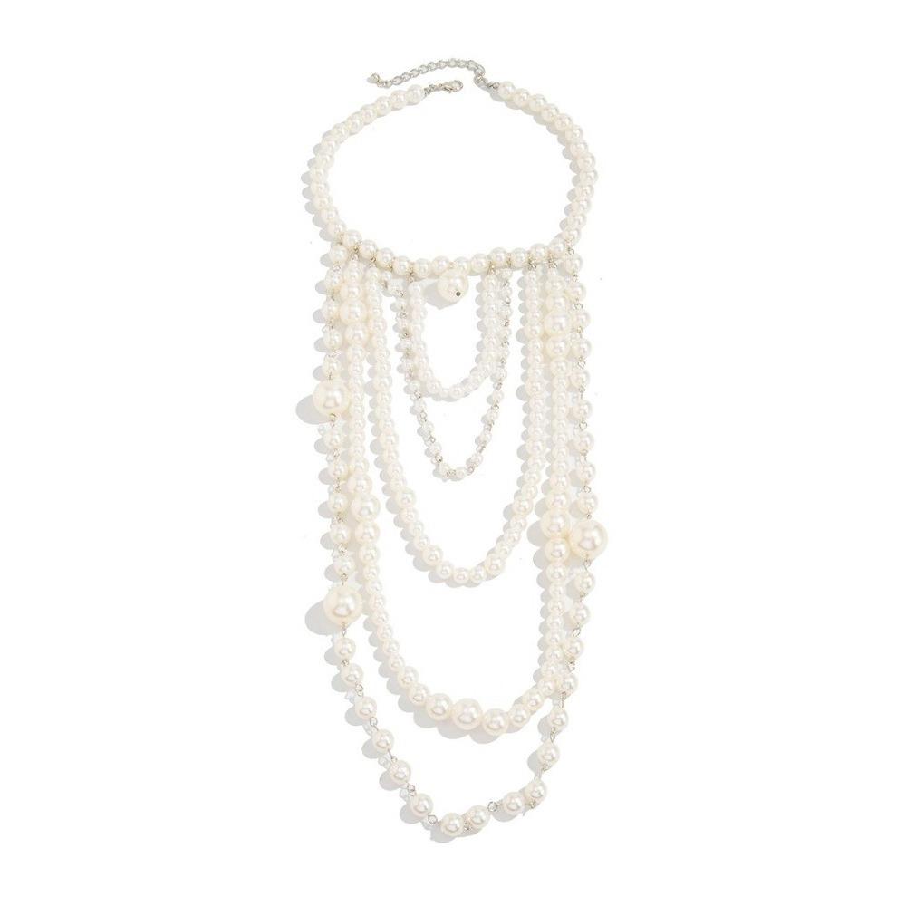 Fringe Sweater Chain Retro Decorative Necklace NEW Long Bead Chain Necklace  Unisex Accessory