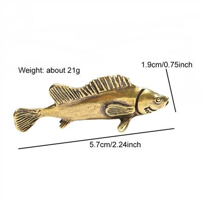 Retro Messing Ozean Fisch beobachten Fische Meer Tiere Modell Fischglas Dekoration Action Figuren Bildung Miniaturen