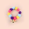 Pet Dog Rainbow Hair Ball Necklace Collar Pet Dog Cat Pet Fur Ball Collar Neckties Dog Grooming Accessories For Christmas Gift